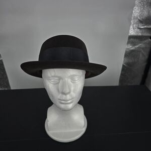 Vintage Bond Royal Quality Brown Hat Bowler Fedora Size 7 Fur Felt USA Made